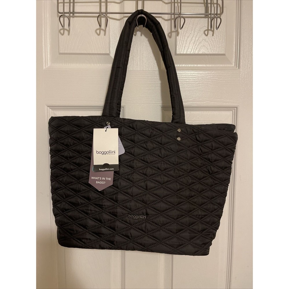 BAGGALLINI Nylon Travel Bag Black Large Shoulder Tote Purse New With Tag $99.99
